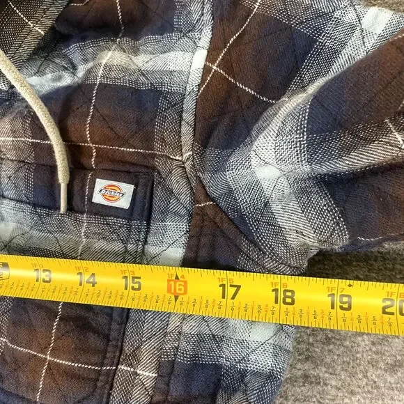 Dickies Hooded Flannel Womens Medium Workwear Warm - Picture 7 of 8